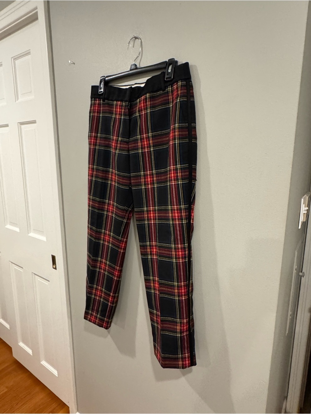 Women's J. Crew Tartan Plaid Wool Pants, Size 8 NEW Christmas Winter - Picture 3 of 7